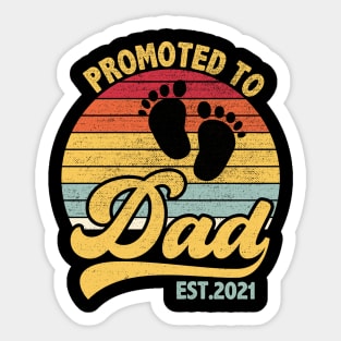 Promoted to Daddy 2021, Funny New Dad Baby Sticker